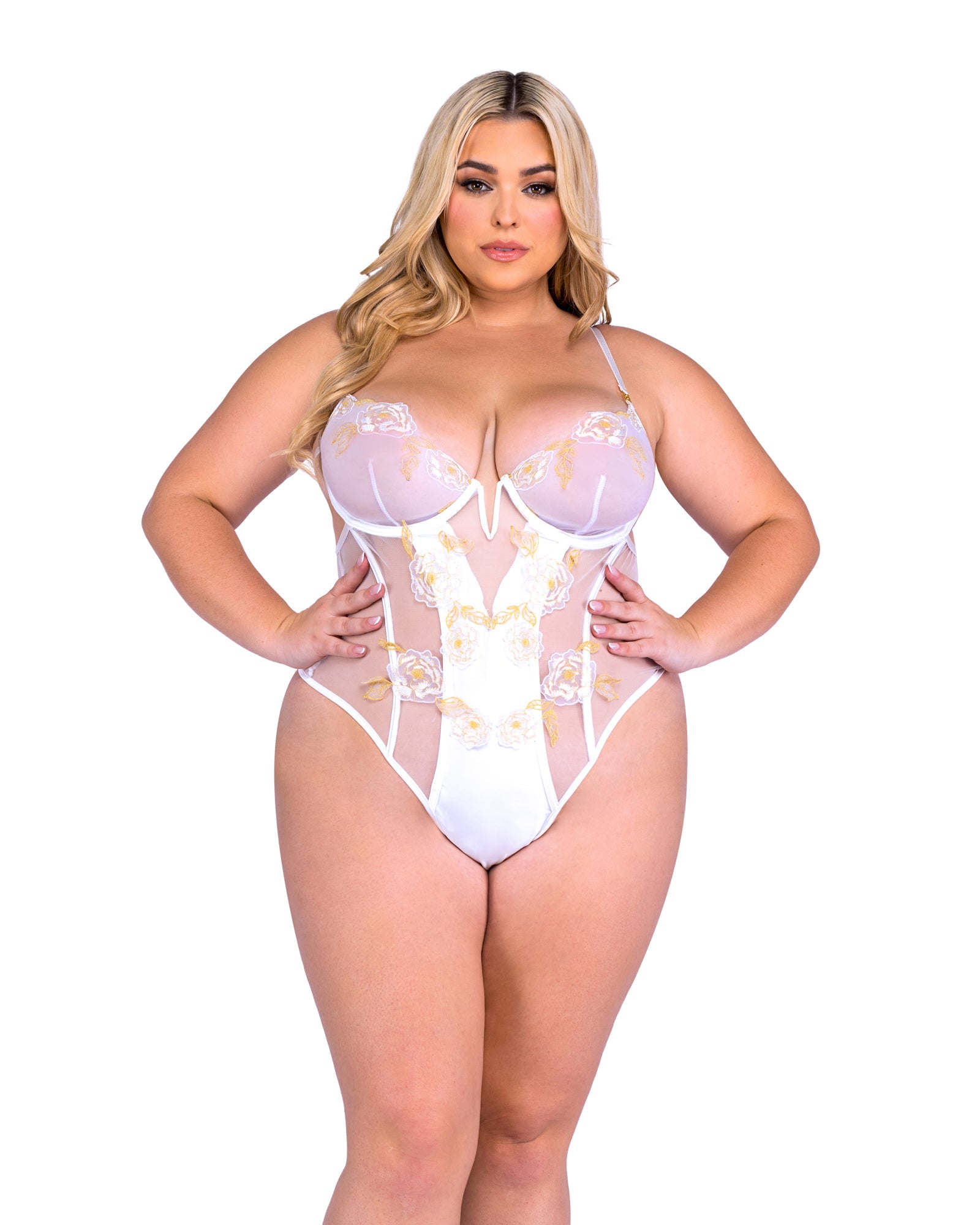 Roma Confidential Peony Paradise Bridal Teddy - Flyclothing LLC