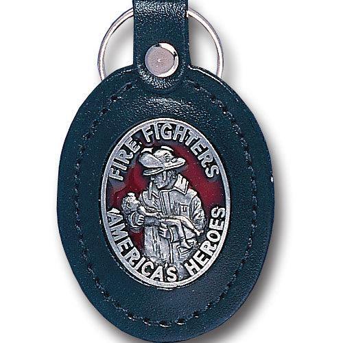 Leather Keychain - Fire Fighters America's Heroes - Flyclothing LLC