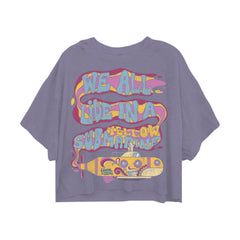 Lyrics By Lennon & Mccartney Retro Submarine Oversize Crop