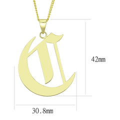 Alamode Gold Brass Chain Pendant with No Stone - Flyclothing LLC