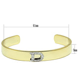 Alamode Gold+Rhodium White Metal Bangle with Top Grade Crystal in Clear - Alamode