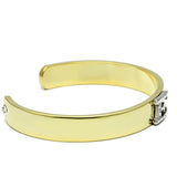 Alamode Gold+Rhodium White Metal Bangle with Top Grade Crystal in Clear - Flyclothing LLC