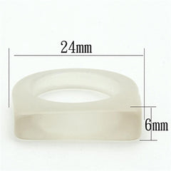 Alamode Resin Ring with Synthetic Synthetic Stone in Clear - Alamode