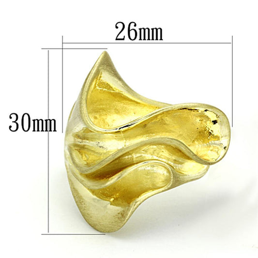 Alamode Gold & Brush Brass Ring with No Stone - Flyclothing LLC