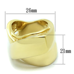 Alamode Gold Brass Ring with No Stone - Flyclothing LLC