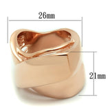 Alamode Rose Gold Brass Ring with No Stone - Alamode