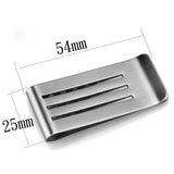 Alamode High polished (no plating) Stainless Steel Money clip with No Stone - Flyclothing LLC