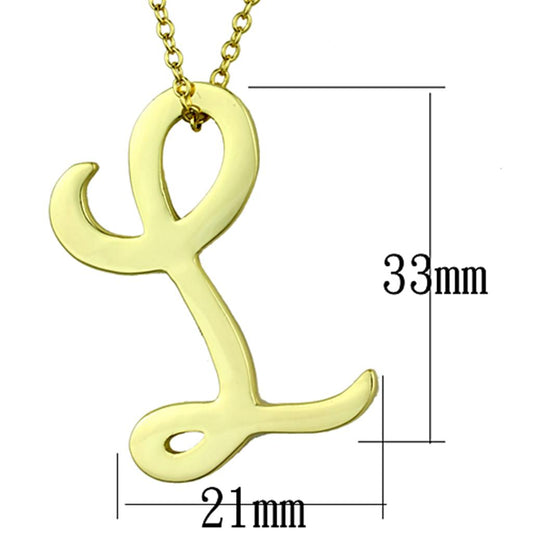 Alamode Gold Brass Chain Pendant with No Stone - Flyclothing LLC