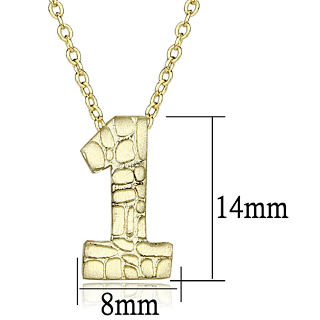 Alamode Flash Gold Brass Chain Pendant with Top Grade Crystal in Clear - Flyclothing LLC