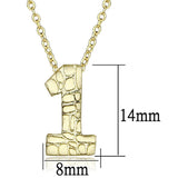 Alamode Flash Gold Brass Chain Pendant with Top Grade Crystal in Clear - Flyclothing LLC