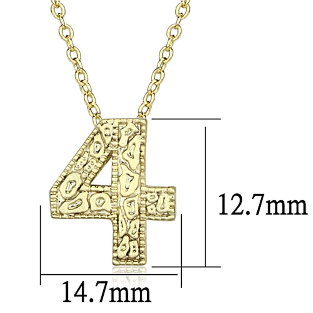 Alamode Flash Gold Brass Chain Pendant with Top Grade Crystal in Clear - Flyclothing LLC