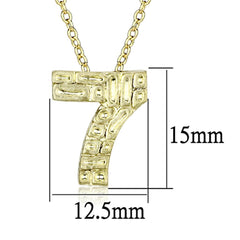 Alamode Flash Gold Brass Chain Pendant with Top Grade Crystal in Clear - Flyclothing LLC