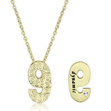 Alamode Flash Gold Brass Chain Pendant with Top Grade Crystal in Clear - Flyclothing LLC