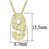 Alamode Flash Gold Brass Chain Pendant with Top Grade Crystal in Clear - Flyclothing LLC