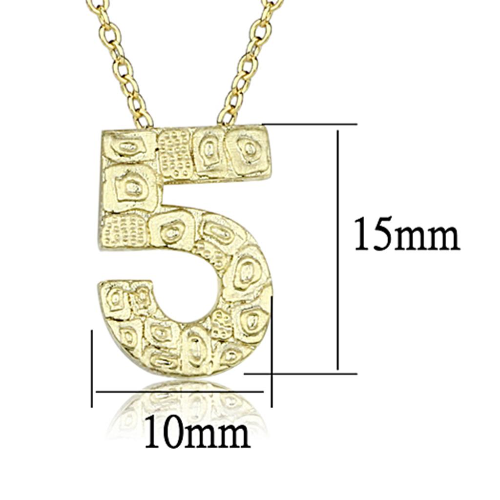 Alamode Flash Gold Brass Chain Pendant with Top Grade Crystal in Clear - Flyclothing LLC