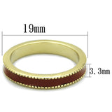 Alamode Gold Brass Ring with Epoxy in Brown - Flyclothing LLC