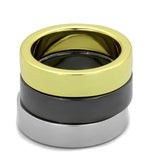 Alamode Rhodium+Gold+ Ruthenium Brass Ring with No Stone - Alamode