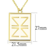 Alamode Gold Brass Chain Pendant with Epoxy in White - Flyclothing LLC