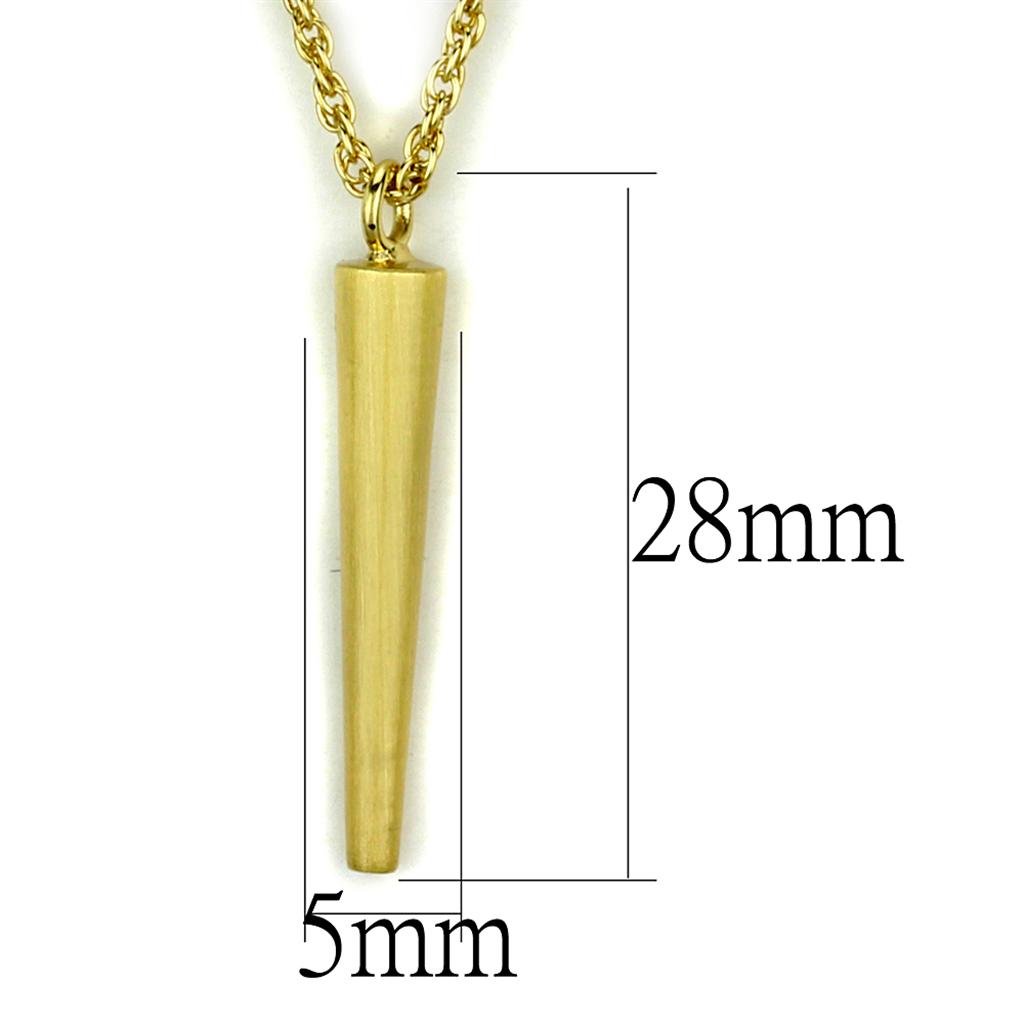 Alamode Gold & Brush Brass Chain Pendant with No Stone - Flyclothing LLC