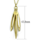 Alamode Gold & Brush Brass Chain Pendant with No Stone - Flyclothing LLC