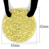 Alamode Gold & Brush Brass Chain Pendant with No Stone - Flyclothing LLC