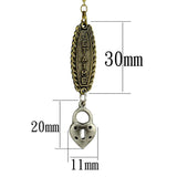 Alamode Gold+Antique Silver White Metal Chain Pendant with No Stone - Flyclothing LLC