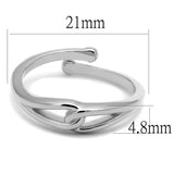 Alamode Rhodium Brass Ring with No Stone - Flyclothing LLC