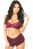 Daisy Corsets Wine Lace Ruffle Panty