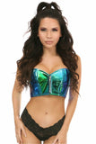 Daisy Corsets Lavish Teal/Blue Holo Short Bustier