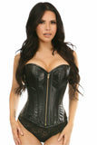 Daisy Corsets Lavish Wet Look Overbust Corset w/Gold Zipper - Flyclothing LLC