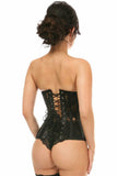 Daisy Corsets Lavish Black Sheer Lace Underwire Open Cup Underbust Corset - Flyclothing LLC