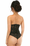 Daisy Corsets Lavish Sheer Black Lace Open Bust Underwire Short Underbust Corset - Flyclothing LLC