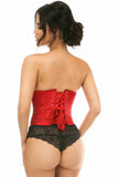 Daisy Corsets Lavish Red Satin Open Bust Underwire Short Underbust Corset - Flyclothing LLC