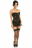 Daisy Corsets Lavish Black Sheer Lace Corset Dress - Flyclothing LLC