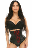 Daisy Corsets Lavish Wet Look Under Bust Corset Red w/Lace Overlay