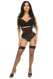 Daisy Corsets Lavish Wet Look Under Bust Corset Red w/Lace Overlay - Flyclothing LLC