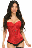 Daisy Corsets Lavish Red Satin Overbust Corset w/Busk Closure