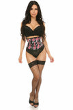 Daisy Corsets Lavish Pink Roses Mini Cincher - Flyclothing LLC