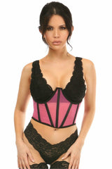 Daisy Corsets Lavish Pink Mesh Open Cup Waist Cincher