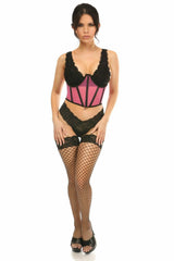 Daisy Corsets Lavish Pink Mesh Open Cup Waist Cincher - Flyclothing LLC