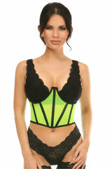 Daisy Corsets Lavish Neon Green Mesh Open Cup Waist Cincher