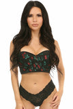 Daisy Corsets Lavish Cherry Brocade Underwire Short Bustier