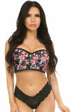 Daisy Corsets Lavish Pink Floral Underwire Short Bustier