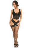 Daisy Corsets Lavish Black Mesh Open Cup Waist Cincher - Flyclothing LLC