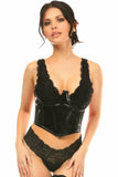 Daisy Corsets Lavish Black Patent Open Cup Underwire Waist Cincher