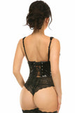 Daisy Corsets Lavish Black Patent Open Cup Underwire Waist Cincher - Flyclothing LLC