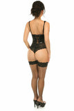 Daisy Corsets Lavish Black Patent Open Cup Underwire Waist Cincher - Flyclothing LLC