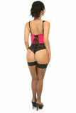 Daisy Corsets Lavish Neon Pink Patent Open Cup Underwire Waist Cincher - Flyclothing LLC