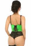 Daisy Corsets Lavish Neon Green Patent Open Cup Underwire Waist Cincher - Flyclothing LLC