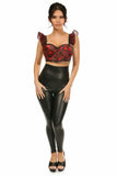 Daisy Corsets Lavish Red Plaid Underwire Bustier Top w/Removable Ruffle Sleeves - Flyclothing LLC